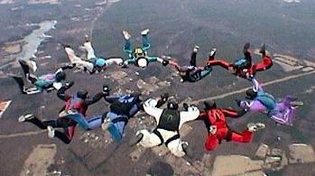 skydive teambuilding